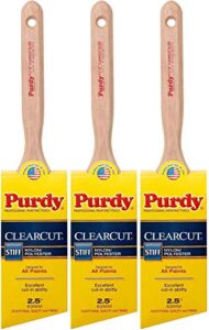 Purdy 144152125 Clearcut Series Glide Angular Trim Paint Brush, 2-1/2 inch – 3 Pack