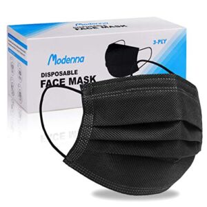 Modenna Disposable Face Mask Black 50Pcs