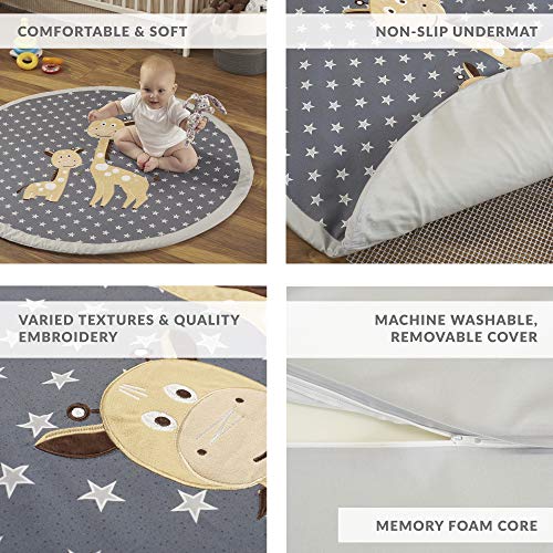 OBERLUX Baby Play Mat Memory Foam – Play Mat for Baby, Machine Washable, 49 inches-Large Non Slip Floor Mat, Playroom Decor, Baby Crawling Mat, Tummy Time Mat, Jungle Animal Safari Theme Baby Mat. | The Storepaperoomates Retail Market - Fast Affordable Shopping