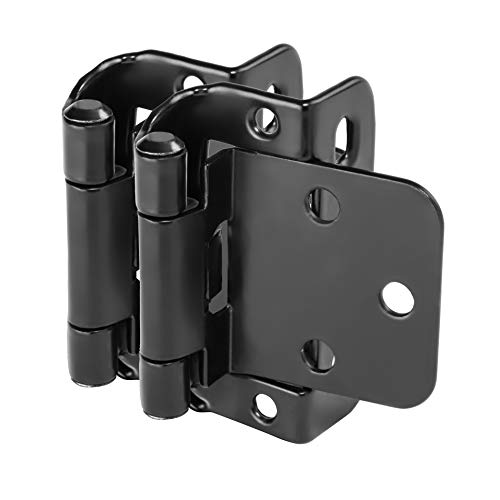 25 Pair Pack – Cosmas 18650-FB Flat Black Self Closing Partial Wrap Cabinet Hinge 1/2″ Inch Overlay (Pair) [18650-FB] | The Storepaperoomates Retail Market - Fast Affordable Shopping