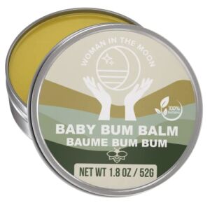 Organic Baby Bum Balm – For Baby’s Sensitive Little Bum – Woman In The Moon – Safe, Natural Skin Care – Moisturizing Balm to Promote Skin Health (1 Pack)