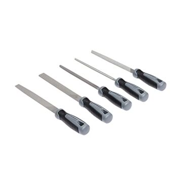 Amazon Basics Steel File Set – Hardened Alloy Steel – 5-Piece, 8-inch | The Storepaperoomates Retail Market - Fast Affordable Shopping