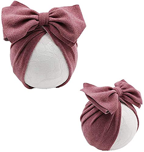 JIAHANG Baby Girl Velvet Big Hair Bow Turban Hat Oversized Bowknot Head Wrap Beanie India Cap Warm for Infant Toddlers 6PCS (bowknothat New) | The Storepaperoomates Retail Market - Fast Affordable Shopping
