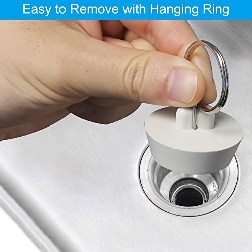 6 Pieces Drain Stopper, Rubber Sink Stopper Drain Plug with Pull Ring for Bathtub, Kitchen, Bathroom and Laundry Sink in 6 Different Sizes, White | The Storepaperoomates Retail Market - Fast Affordable Shopping