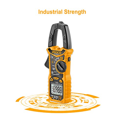 INGCO Auto Ranging Digital Clamp Meter TRMS 6000 Counts Measures AC/DC Voltage to 600V, AC/DC Current to 600A, Resistance Capacitance Diode Test Temperature Multimeter | The Storepaperoomates Retail Market - Fast Affordable Shopping