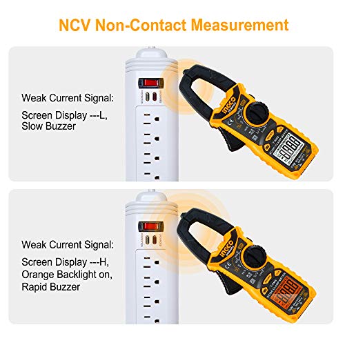 INGCO Auto Ranging Digital Clamp Meter TRMS 6000 Counts Measures AC/DC Voltage to 600V, AC/DC Current to 600A, Resistance Capacitance Diode Test Temperature Multimeter | The Storepaperoomates Retail Market - Fast Affordable Shopping
