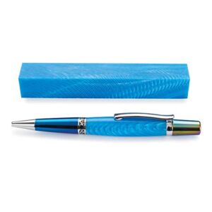 WoodRiver Acrylic Poly Resin Pen Blank – Blue Swirl