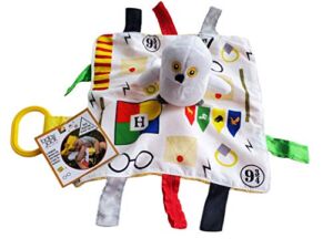 Baby Wizard Lovey Magical Snow Owl Tag Blanket Stroller Toy 10″x 10″
