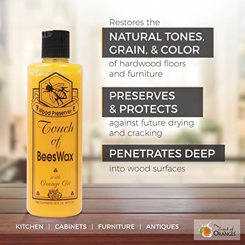 Howard Orange Oil Wood Cleaner Plus Touch of Beeswax Wood Preserver and Conditioner | Beeswax Furniture Polish and Conditioner with Orange Oil | Feed Into Hardwood, Restore and Protect Cabinets | The Storepaperoomates Retail Market - Fast Affordable Shopping