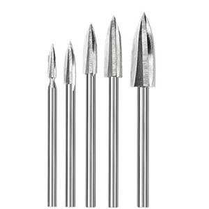 5 PCS Wood Carving Tools, Engraving Drill Accessories Bit Universal Fitment for Rotary Tools
