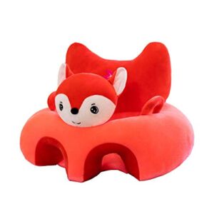 Baby Sofa Chair Support Seat Plush Cartoon Animal Baby Learning Sitting Chair for 3 Months and Up Infant Boy Girl