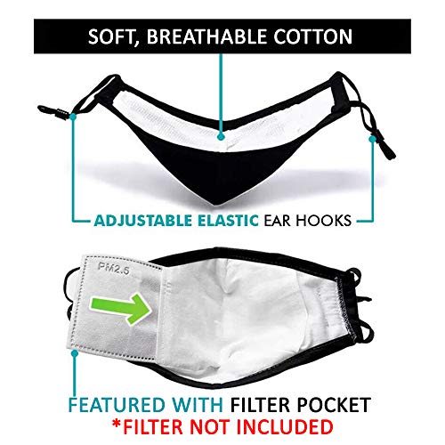 3 Pack 3-Layer Fashion Protective, Reusable Cotton Fabric, Unisex 100% Cotton, Washable with Air Port for Carbon Filter (3-Pack, Mix) | The Storepaperoomates Retail Market - Fast Affordable Shopping