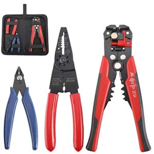 Tysun Automatic Self Adjusting Wire Stripper Tool, 10-24 AWG Wire Cutter for Electrical Cable Cutting, Crimping Tool