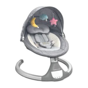 Nova Baby Swing for Infants – Motorized Bluetooth Swing, Music Speaker with 10 Preset Lullabies, Remote Control, Gray – Jool Baby