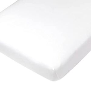 HonestBaby Organic Cotton Fitted Crib Sheet, Bright White, One Size