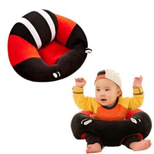 SeaISee Baby Support Seat Sofa Soft Plush Keep Sitting Posture Comfortable for Babies 3-16 Months Old(Black)