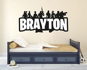 Custom Name Wall Decal – Famous Game – Wall Decal for Home Bedroom Nursery Playroom Decoration (R Julio 456) ((Wide 30″x16″ Height))