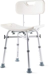 Dr. Kay’s Adjustable Height Bath and Shower Chair Shower Bench with Backrest