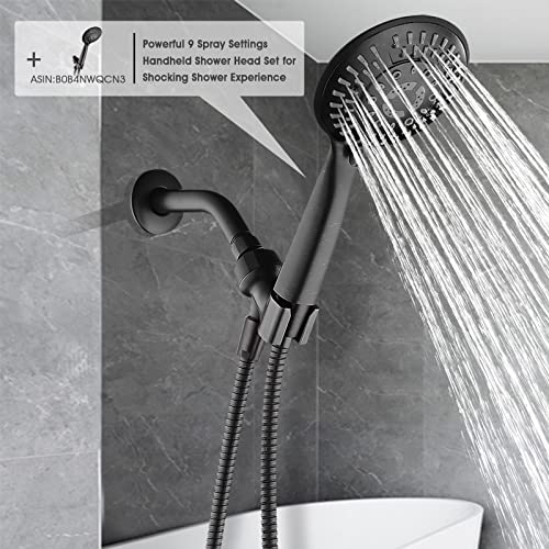 BRIGHT SHOWERS 6 Inch Brass Shower Arm with Flange Shower Pipe Arm for Wall Mount Fixed and Handheld Shower Head, Oil-Rubbed Bronze | The Storepaperoomates Retail Market - Fast Affordable Shopping