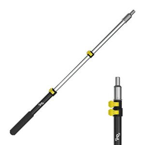 PD 1.5-to-3 Foot Telescopic Extension Pole, Multi-Purpose Paint Roller Extension, EZ-Lock Mechanism | Lightweight Aluminum Handle | Threaded Pole for Window Squeegee, Feather Duster (1.5-3 Feet)