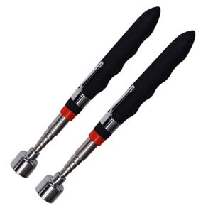 DAYSLIVES 2PCS Telescoping Magnetic Pick Up Tool Extendable 31″ 20 lb Telescopic Magnet Stick Gifts for Men/Boyfriend/Papa/Grandfather,Birthday for Auto Repairer Carpentry etc