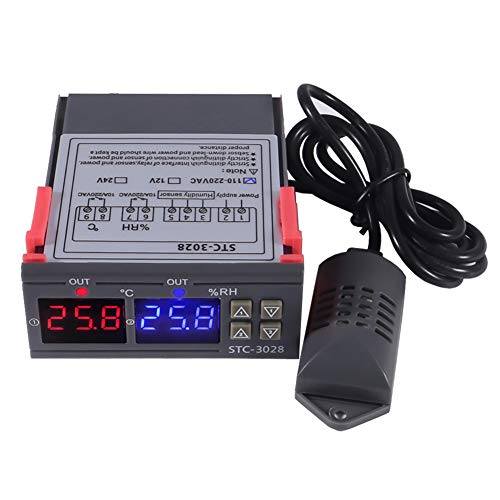 AITRIP STC-3028 AC 110-220V 10A Digital Temperature Controller Dual Display Thermostat Thermoregulator Heating Cooling Switch Digital Hygrometer with SHT20 Probe (AC 110-220V) | The Storepaperoomates Retail Market - Fast Affordable Shopping