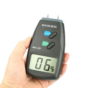 Oyunngs Digital Moiure Meter, MG LCD 2 Pin Wood Moiure Meter Detector Tier Hygrometer Humidity Teer 4.9 X 2.7 X 1.1In