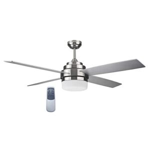 Design House 157354-BN Cali 52-inch Contemporary Indoor Ceiling Fan with LED Light Kit, Remote Control, Brushed Nickel