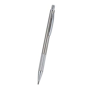 Diamond Glass Scriber Pen,Retractable Cutting Lettering Pen,Engraver Glass Cutting Tool,with Tungsten Steel Tip,for Cutting Glass and Ceramic Plate Or Engraving (Silver)