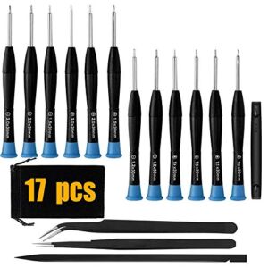 17 PCS Screwdriver Set, Screwdrivers Repair kit With different sizes of Flathead Phillips & Torx screwdriver, Professional Repair Tool for for Xbox, phone, PS4, Macbook, Watch, Electronics