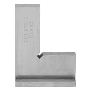 Carbon Steel Flat 90 Degree Right Angle Ruler, Machinist Square Carpenter Square with Seats (#1 Level 2 50 X 40)