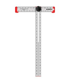 RONGPRO 24 Inch Adjustable T-Square Measuring Tools Layout Tools Aluminum Drywall A-Square