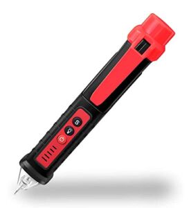 Non-Contact Voltage Tester,Hdiwousp AC Electrical Testers Pen Support Sensitivity Adjustable,LED Flashlight,Buzzer,Pocket Clip, Circuit Testers Range 12V-1000V & Live/Null Wire Judgment