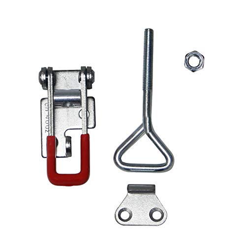 Chfine Adjustable Toggle Clamps with Lock Hole, Hold Down Toggle Clamps Latch Antislip Red Hand Tool Holding Capacity Antislip Horizontal Heavy Duty Toggle Clamp 4002 480lbs Quick Release Tool（8 pack） | The Storepaperoomates Retail Market - Fast Affordable Shopping