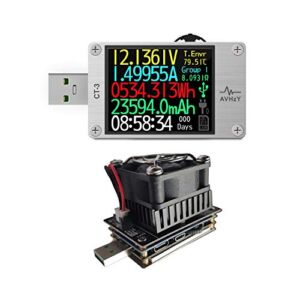 USB Power Meter USB 3.1 Tester Digital Multimeter Current Tester Voltage Detector Lua Interpreter Integrated DC 26V 6A PD 2.0/3.0 QC 2.0/3.0/4.0 pps Trigge… (CT3+SM-LD-00)