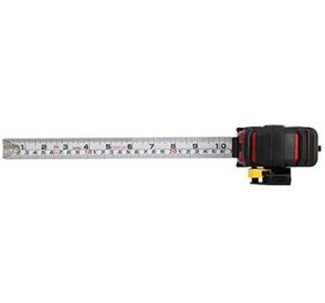 TAJIMA Tape Measure – SAE & Metric Scale 25ft/7.5m x 1.1 inch GS-Lock Measuring Tape with Acrylic Coated Blade & Safety Belt Holder – GSSF-25/7.5MBW