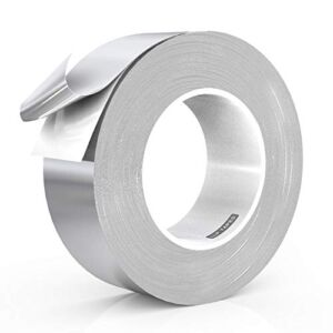LLPT Aluminum Foil Tape 2 Inches x 70 Yards (210 Feet) 3.6 Mil Industrial Grade Heavy Duty Adhesive HVAC Sealing Patching Hot Cold Air Duct Tape for Pipe Metal Repair (A2210)