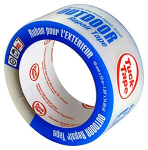 Tuck Tape Ultimate Outdoor Repair Tape, Epoxy Resin Tape, Construction Grade Tape, 1.9in x 164 ft (Clear)
