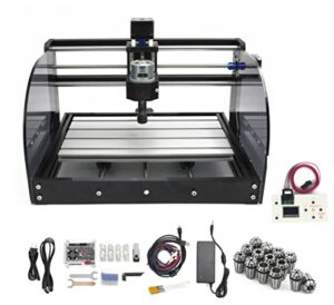 RATTMMOTOR 3018 Pro-Max CNC Wood Router Machine 3 Axis GRBL Control DIY Mini CNC Engraving Carving Milling Machine+Offline Controller+14pcs ER11 Collet for Cutting Acrylic PVC PCB Plastic Wood