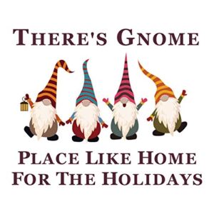 Christmas Gnomes，Christmas Wall Decals Gnome for The Holidays Stickers – 4 Large Christmas Gnome Window Clings for Kids Wall Decals Home Office
