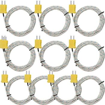 3 Meters K Type Mini-Connector Thermocouple Temperature Probe Sensor Temperature Sensing Line K Type Thermocouple Wire Measure Range -50 to 400 Celsius, Compatible with TM902C/ TES1310 (10 Pieces) | The Storepaperoomates Retail Market - Fast Affordable Shopping
