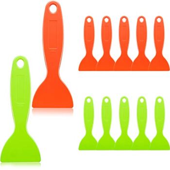 12 Pieces Plastic Spatula Putty Knife Air Bubble Remover Sticker Installation Tool Flexible Paint Scrapers for 3D Printing Resin Removal Vinyl Film Wrap Cleaner (Orange, Green) | The Storepaperoomates Retail Market - Fast Affordable Shopping