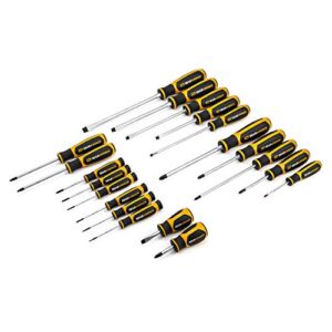 GEARWRENCH 20 Pc. Phillips/Slotted/Torx Dual Material Screwdriver Set – 80066H