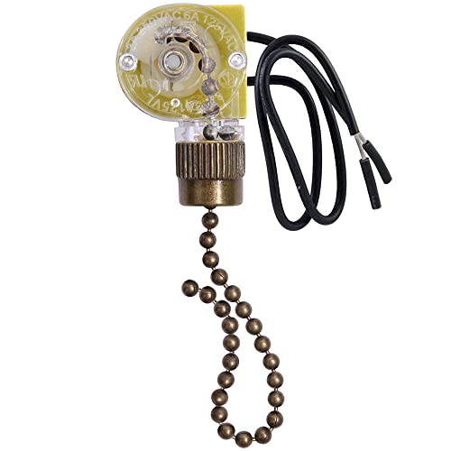 Ceiling Fan Switch Zing Ear ZE-109,Two-Wire On-Off Light Switch for Hunter Ceiling Fans Lamp and Wall Lights Replacement (Bronze Pull Chain) | The Storepaperoomates Retail Market - Fast Affordable Shopping
