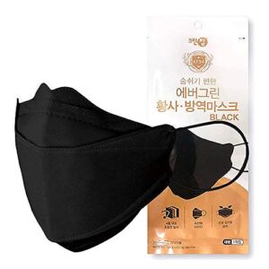 [10 Pack] CLEANTOP KF94 Disposable Individual Package Face Mask for Adults, Single Use Dust mask – Large/Black
