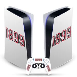 Head Case Designs Officially Licensed AC Milan 1899 Art Vinyl Faceplate Sticker Gaming Skin Decal Cover Compatible With Sony PlayStation 5 PS5 Digital Edition Console and DualSense Controller