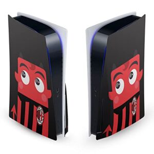 Head Case Designs Officially Licensed AC Milan Mascotte Art Vinyl Faceplate Sticker Gaming Skin Decal Cover Compatible With Sony PlayStation 5 PS5 Disc Edition Console