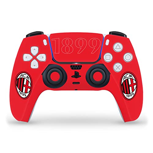 Head Case Designs Officially Licensed AC Milan 1899 Black Logo Art Vinyl Faceplate Sticker Gaming Skin Decal Cover Compatible With Sony PlayStation 5 PS5 DualSense Controller | The Storepaperoomates Retail Market - Fast Affordable Shopping