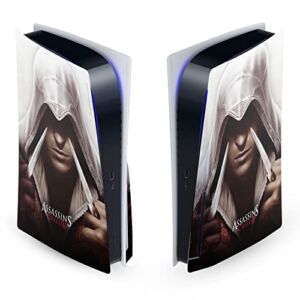 Head Case Designs Officially Licensed Assassin’s Creed Ezio II Graphics Matte Vinyl Faceplate Sticker Gaming Skin Decal Cover Compatible With Sony PlayStation 5 PS5 Disc Edition Console