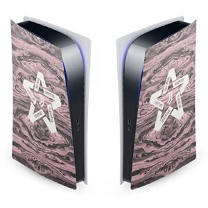 Head Case Designs Officially Licensed Juventus Football Club Black & Pink Marble Logo Art Vinyl Faceplate Sticker Gaming Skin Decal Cover Compatible With Sony PlayStation 5 PS5 Digital Edition Console